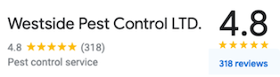 Westside Pest Control Google Review Ratings June 2023